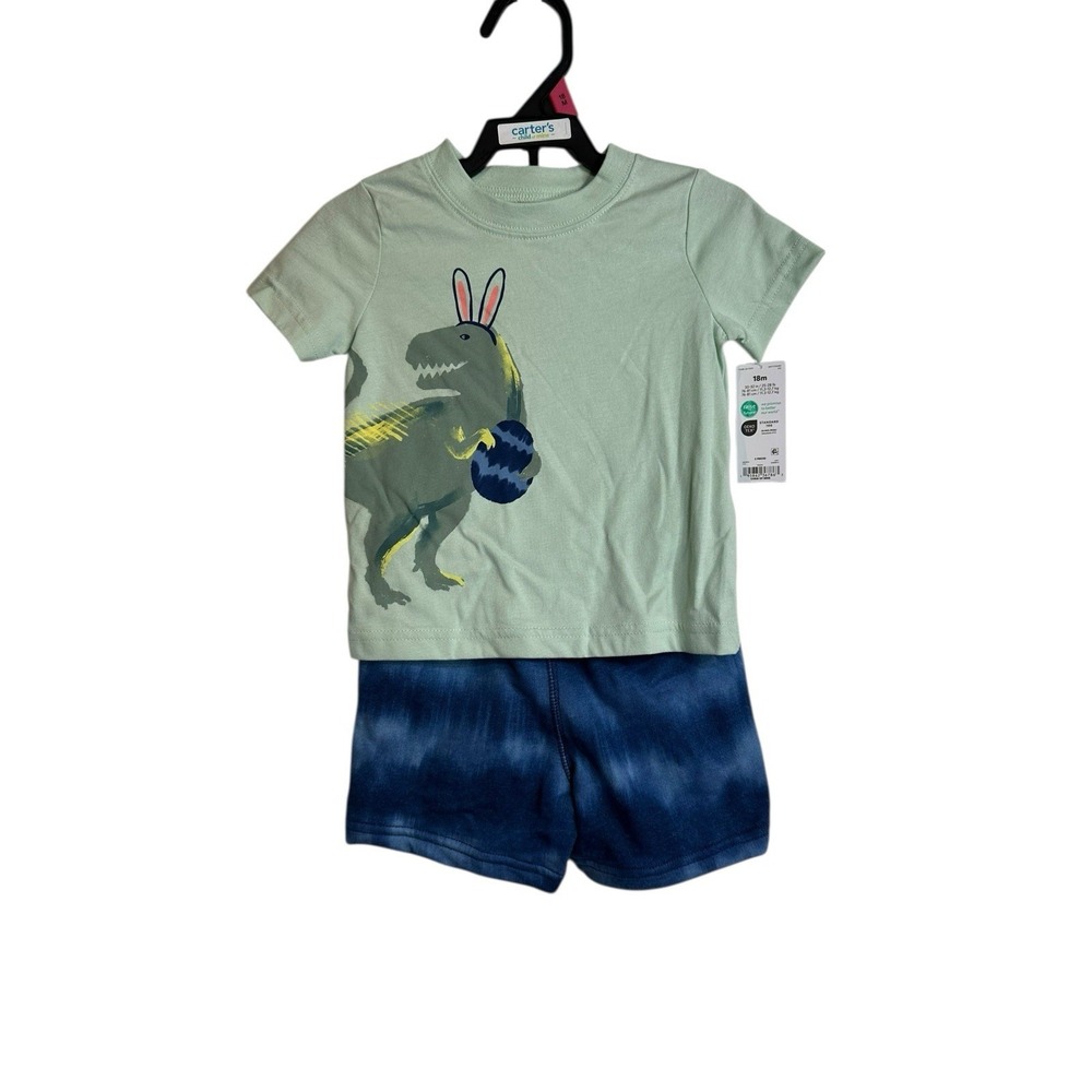 carters child of mine baby boys outfit size‎ 18 months short sleeve shorts